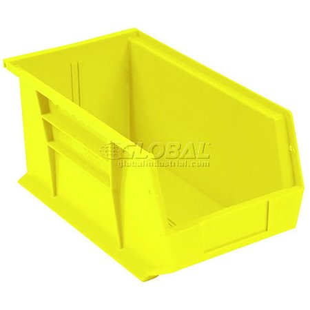 GLOBAL INDUSTRIAL Storage Bin, Plastic, 5 in H, Yellow 269689YL